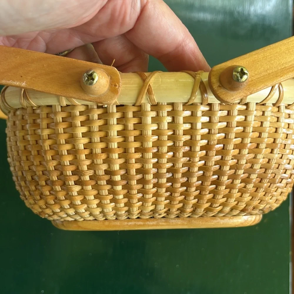 Charming Woven Basket with Handles